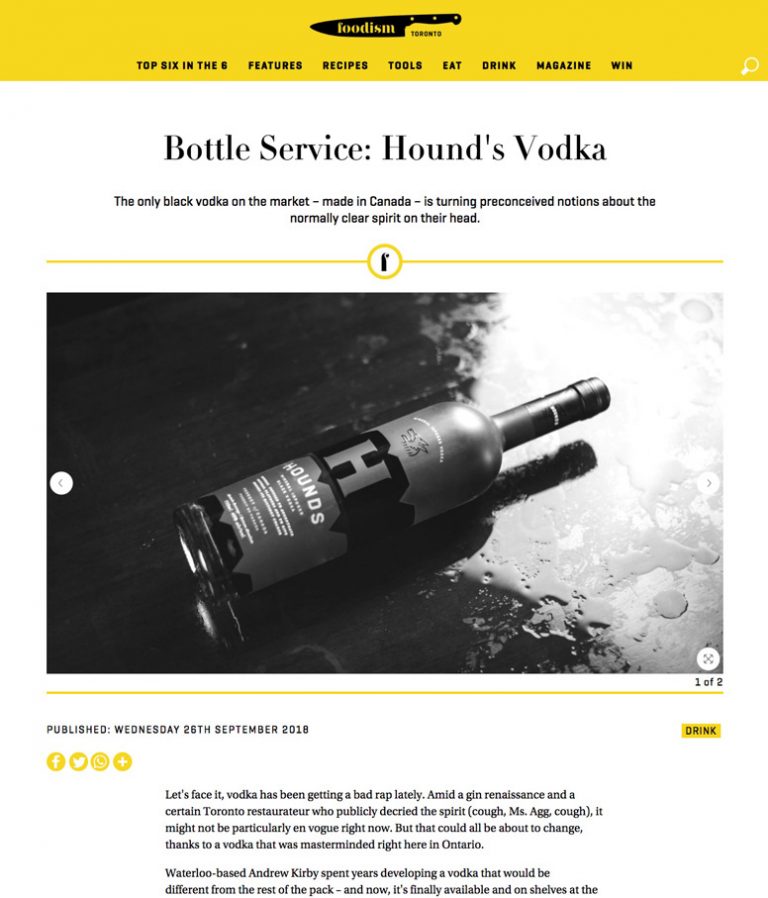 Foodism Drink Review: Hound's Vodka