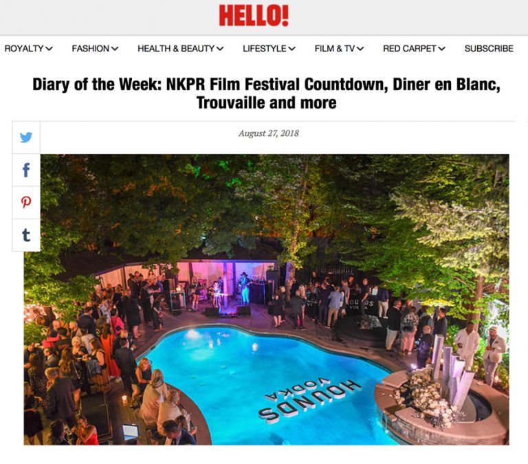 NKPR Film Festival Countdown, Diner en Blanc, Trouvaille and more