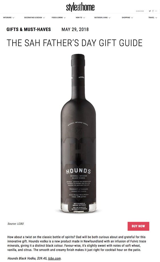 THE SAH FATHER’S DAY GIFT GUIDE -  Hounds Vodka